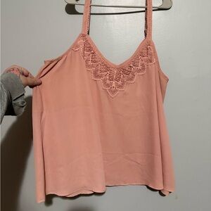Torrid Pink Lace Trim Camisole